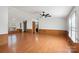 Spacious living room with natural light, wood-look floors, and open layout at 109 Fish Hill Dr, Statesville, NC 28677