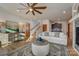 Comfortable living room features ample seating, nice decor, and an open floor plan at 1547 Sunset Pointe Dr, Salisbury, NC 28146