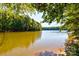 Scenic view of the lake framed by lush green trees on a sunny day at 1547 Sunset Pointe Dr, Salisbury, NC 28146