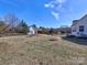 Backyard view with lake access and charming outbuilding featuring a red door at 1796 Williamsburg Dr, Rock Hill, SC 29732