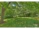 Large grassy backyard with mature trees and lush greenery providing privacy at 237 Mcneely Ave, Mooresville, NC 28115