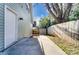 Backyard features a well-maintained fence, a concrete patio and a shed at 314 S Bruns Ave, Charlotte, NC 28208