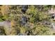 Aerial view of the home showcasing its setting among lush trees, roof, and surrounding neighborhood at 800 River Oaks Ln, Charlotte, NC 28226