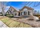 Exterior shot of home showing the front facade, landscape, and sidewalk at 808 Wynnshire Dr # A, Hickory, NC 28601