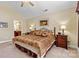 Comfortable main bedroom features a ceiling fan and adjoins the main bathroom at 808 Wynnshire Dr # A, Hickory, NC 28601