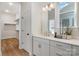 Bathroom featuring a white vanity with marble countertop, and access to the walk-in closet at 1113 Idyllic Ln, Waxhaw, NC 28173