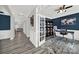 Office with custom shelving, stylish decor, and ample natural light at 117 Stowe Rd, Belmont, NC 28012