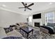 Comfortable living room with a fireplace, cozy seating, and modern decor, creating a welcoming space to unwind at 117 Stowe Rd, Belmont, NC 28012