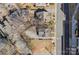 An aerial view shows the property with a private driveway and a view of the adjacent street at 1714 S Tryon St, Charlotte, NC 28203