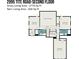 Detailed floor plan of the second floor showcasing the layout of the bedrooms and bathrooms at 2095 Tite Rd, Stanfield, NC 28163