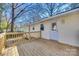A new wooden deck leads to backyard at 2123 Purser Dr, Charlotte, NC 28215