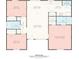 Layout of the entire home with kitchen, living, dining, laundry, bed, and bath at 2625 Larry Dr, Charlotte, NC 28214