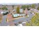 Aerial view of community pool and surrounding buildings with parking at 331 Wilkes Place Dr, Fort Mill, SC 29715