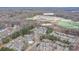 Aerial view of townhomes near pool, school and athletic park at 331 Wilkes Place Dr, Fort Mill, SC 29715