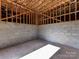 Unfinished basement featuring concrete floor and cinder block walls provides an opportunity to customize and expand living space at 4130 Waterway Dr, Monroe, NC 28110