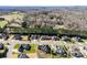 Aerial view of neighborhood showcasing homes with large lots, mature trees, and well-manicured lawns at 9016 Heather Trce, Gastonia, NC 28056
