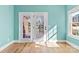 A bedroom featuring French doors that open to the outdoors with plentiful sunlight at 9016 Heather Trce, Gastonia, NC 28056