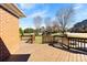 View of the deck that overlooks the yard at 9016 Heather Trce, Gastonia, NC 28056