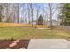 A spacious backyard with a wooden fence and well maintained lawn at 10211 Ridgewell Ct, Charlotte, NC 28215