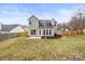 The backyard features a well-maintained lawn, patio, and wooden fence, providing privacy and outdoor enjoyment at 10211 Ridgewell Ct, Charlotte, NC 28215