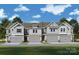 New townhouse row featuring 2-car garages and craftsman-style architectural details at 113 Alluvium Ln, Waxhaw, NC 28173