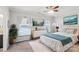 Staged bedroom with a bed, dresser, natural light, and neutral decor at 1426 Whitman Ct, York, SC 29745