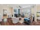 Comfortable living room with a fireplace, large windows, and modern decor at 1426 Whitman Ct, York, SC 29745