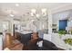 Open-concept design connects the kitchen to the living room with views of the fireplace at 1426 Whitman Ct, York, SC 29745