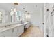 Bright bathroom boasting dual sinks, modern lighting, and ample counter space at 16112 Terry Ln, Huntersville, NC 28078