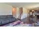 Spacious living area with hardwood floors, staircase, and dining area at 173 Glastonbury Dr, Mooresville, NC 28115
