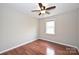 Bedroom featuring hardwood flooring, a ceiling fan, and natural lighting at 332 Goforth Rd, Kings Mountain, NC 28086