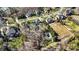 Community aerial view showcasing homes, pool, and wooded areas at 7205 Yellowhorn Trl, Waxhaw, NC 28173