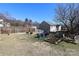 A large fenced backyard features raised garden beds and plenty of space for gardening at 920 Lakehill Rd, Charlotte, NC 28214