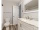 Bathroom featuring updated vanity, toilet and mirror at 100 Willow Run Dr # 7, Gastonia, NC 28056
