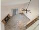 Open living room featuring vaulted ceiling, fireplace and sliding glass door at 100 Willow Run Dr # 7, Gastonia, NC 28056