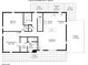 Layout of a first floor showing the primary bedroom, bathroom, kitchen, living room, and decks at 1324 Southampton St, Shelby, NC 28152
