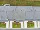 Overhead shot showcasing the townhome community with well-maintained landscaping at 13529 Browhill Ln, Charlotte, NC 28278