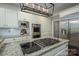 Well-appointed kitchen featuring granite countertops, stainless steel appliances, and a functional island cooktop at 13822 Tributary Ct, Davidson, NC 28036