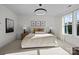 Stylish main bedroom with modern lighting, neutral color palette, and carpeted floors at 14012 Felix Ln # 7, Charlotte, NC 28277
