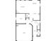 Layout of the first floor showing the living room, kitchen, dining, garage, and foyer at 14106 Ridgewater Way, Charlotte, NC 28278