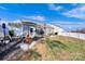 Beautiful backyard features a fire pit area and comfortable outdoor seating at 2324 Lanza Dr, Charlotte, NC 28215