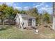 Charming outbuilding with a ramp, ideal for storage, a workshop, or a creative studio, nestled within a serene garden setting at 4321 Rolling Acres Rd, Charlotte, NC 28213