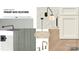 Selection of primary bathroom finishes showing cabinets, flooring, and fixtures, creating a spa-like design at 44401 Us 52 N Hwy, Richfield, NC 28137