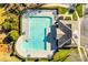 Aerial shot of the community pool, highlighting its layout and surrounding amenities at 565 Sugar Tree Dr, Rock Hill, SC 29732
