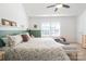 Inviting bedroom with large window, unique headboard, and ample natural light at 7001 Conifer Cir, Indian Trail, NC 28079