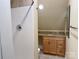 Compact bathroom featuring a vanity, toilet, and shower with tile surround at 822 Wisteria Way, Salisbury, NC 28146