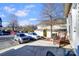 Backyard parking area with an AC unit and two vehicles, creating a suburban ambiance at 9741 Turning Wheel Dr, Charlotte, NC 28214