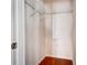 Inside view of closet with hardwood floors and built in white wire shelving at 9741 Turning Wheel Dr, Charlotte, NC 28214