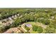 A wide aerial shot of a house settled in lush greenery, complete with a long driveway at 1131 Doby Ct, Fort Mill, SC 29715