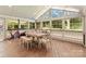 Spacious porch featuring a dining table, workout equipment, and scenic views for outdoor enjoyment at 1131 Doby Ct, Fort Mill, SC 29715